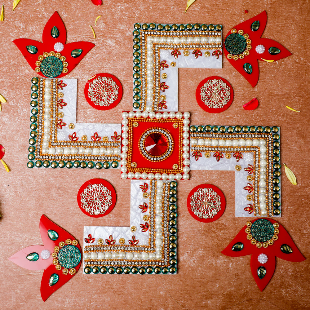 Ready to use Swastik acrylic Rangoli